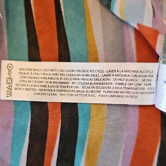 Ariat Sheer Long Sleeve Blouse Multicolor Women's Sz M - Picture 9 of 10